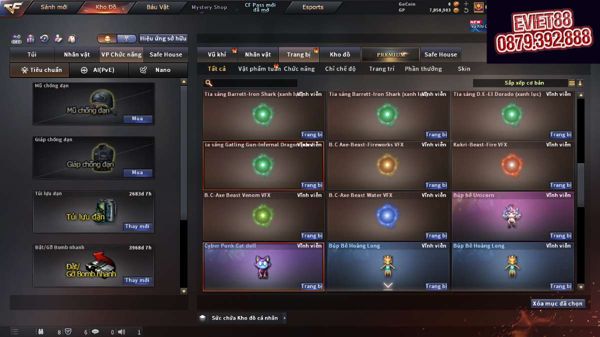 shop acc cf uy tin gia re